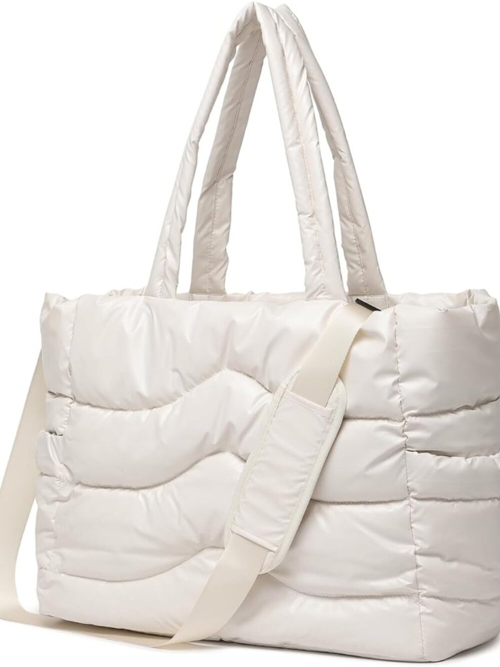 Quilted Puffer Tote Bag for Women- Stylish Multi-Way Carrying Shoulder Bag with